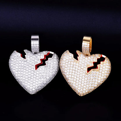 Bling "Broken Heart" Pendant