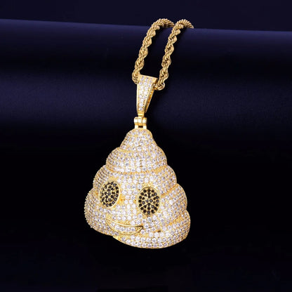 Bling "Poo Emoji" Pendant