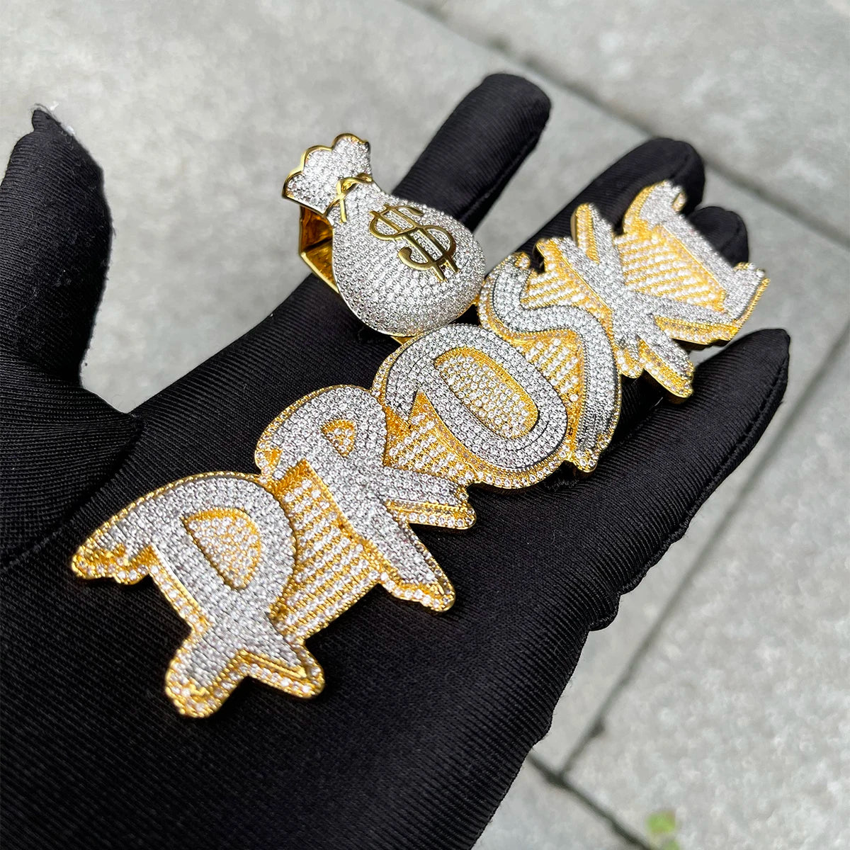 Bling "Money Bag" Custom Pendant IV