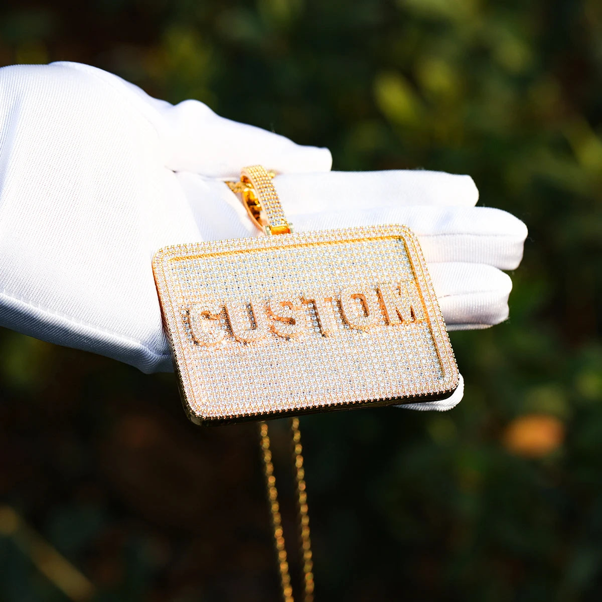 Bling "Plaquette" Custom Pendant