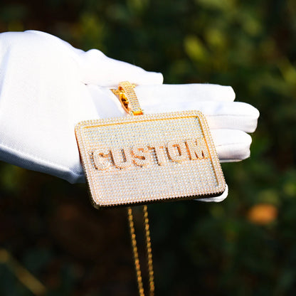 Bling "Plaquette" Custom Pendant