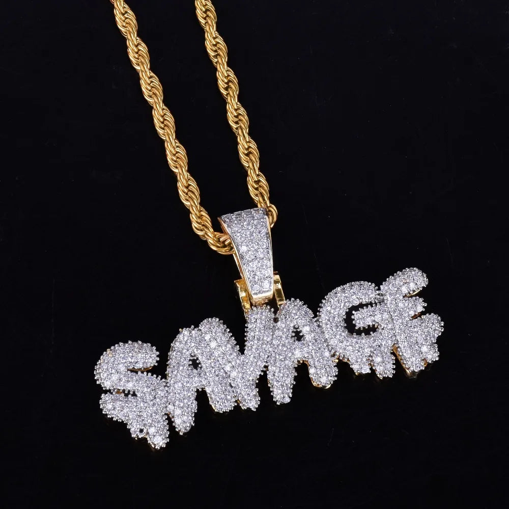 Bling "Savage" Pendant