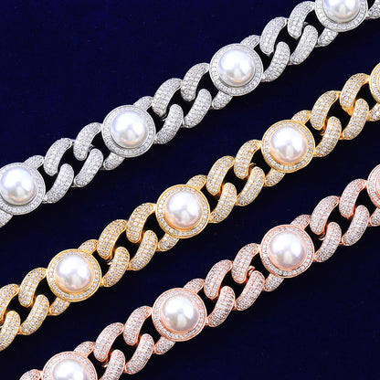 Bling "Pearl" Cuban Chain