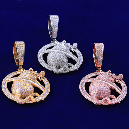 Bling "No Rats Allowed" Pendant