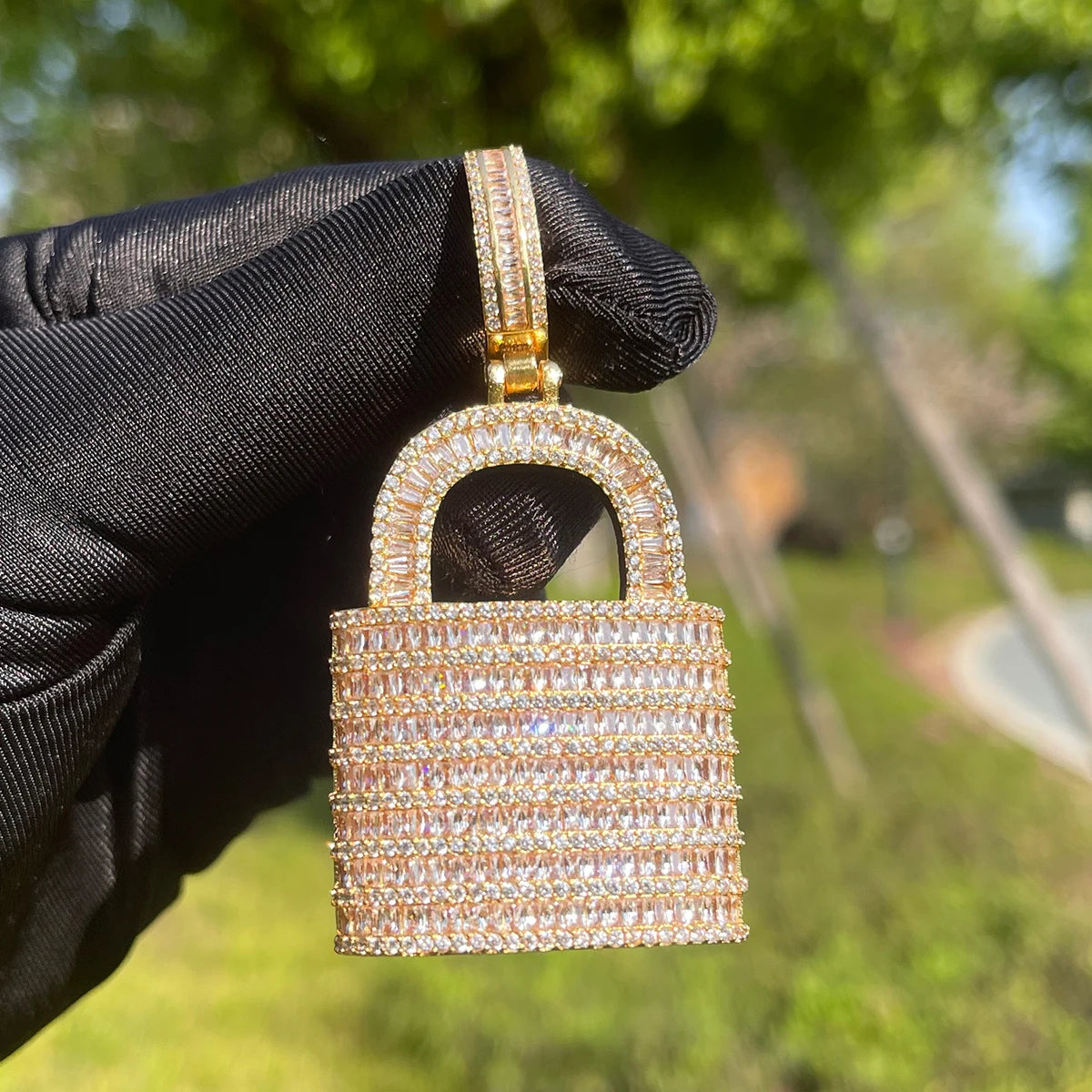 Bling "Lock" Pendant