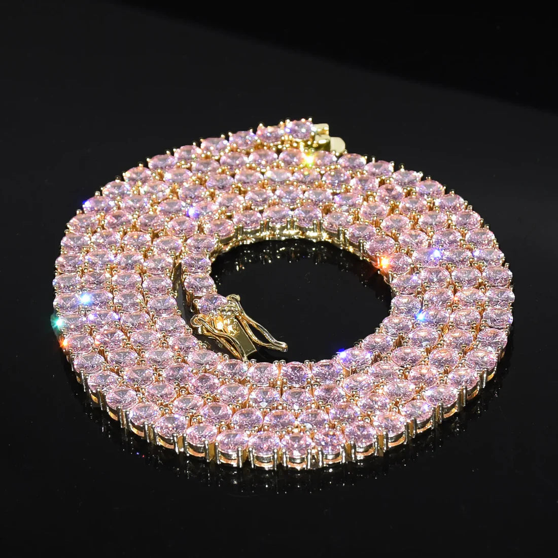 Pink Tennis Chain 5mm