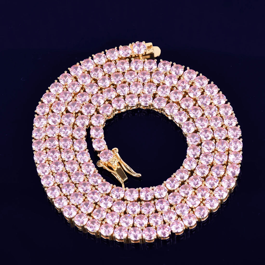 Pink Tennis Chain 5mm