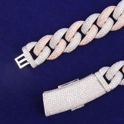 Bling "Big Puff" Two Tone Cuban Chain 20mm