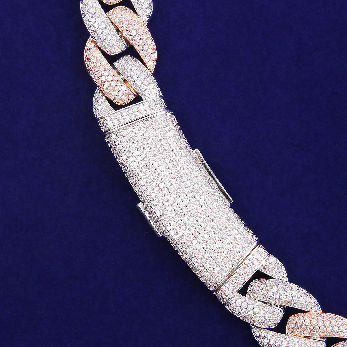 Bling "Big Puff" Two Tone Cuban Chain 20mm