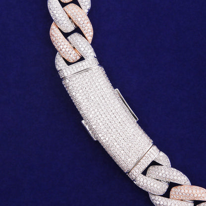 Bling "Big Puff" Two Tone Cuban Chain 20mm