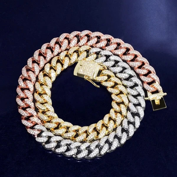 Bling "Tri-Tone" Cuban Chain