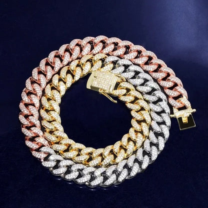 Bling "Tri-Tone" Cuban Chain
