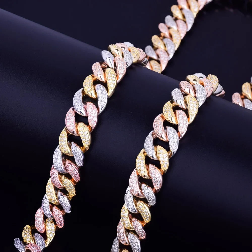 Bling "Tri-Tone" Cuban Chain