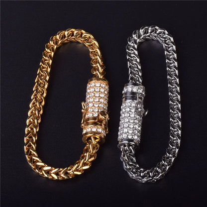 Bling "Box Clasp" Franco 8mm Bracelet