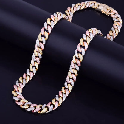 Bling "Tri-Tone" Cuban Chain