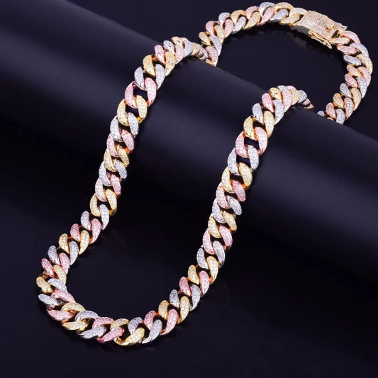 Bling "Tri-Tone" Cuban Chain