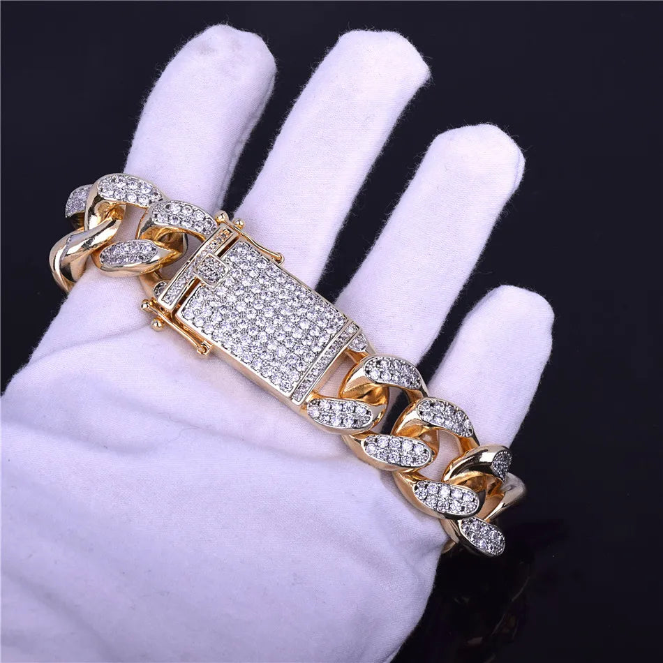 Bling "Miami" Cuban Bracelet 22mm