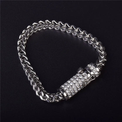 Bling "Box Clasp" Franco 8mm Bracelet