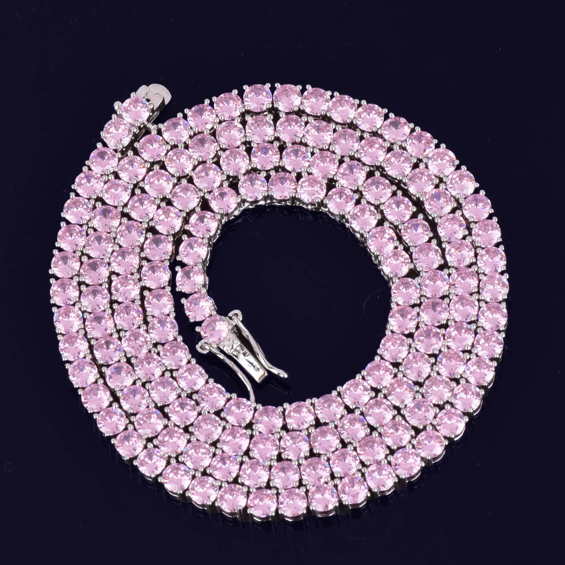 Pink Tennis Chain 5mm