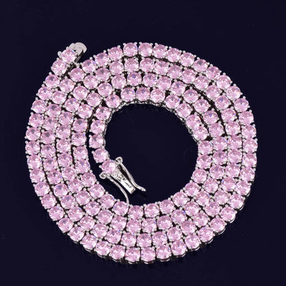Pink Tennis Chain 5mm