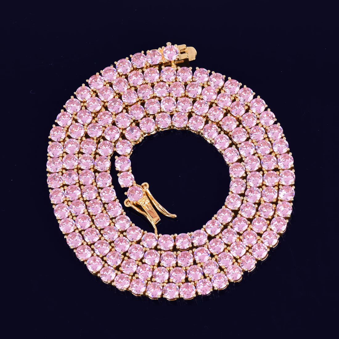 Pink Tennis Chain 5mm