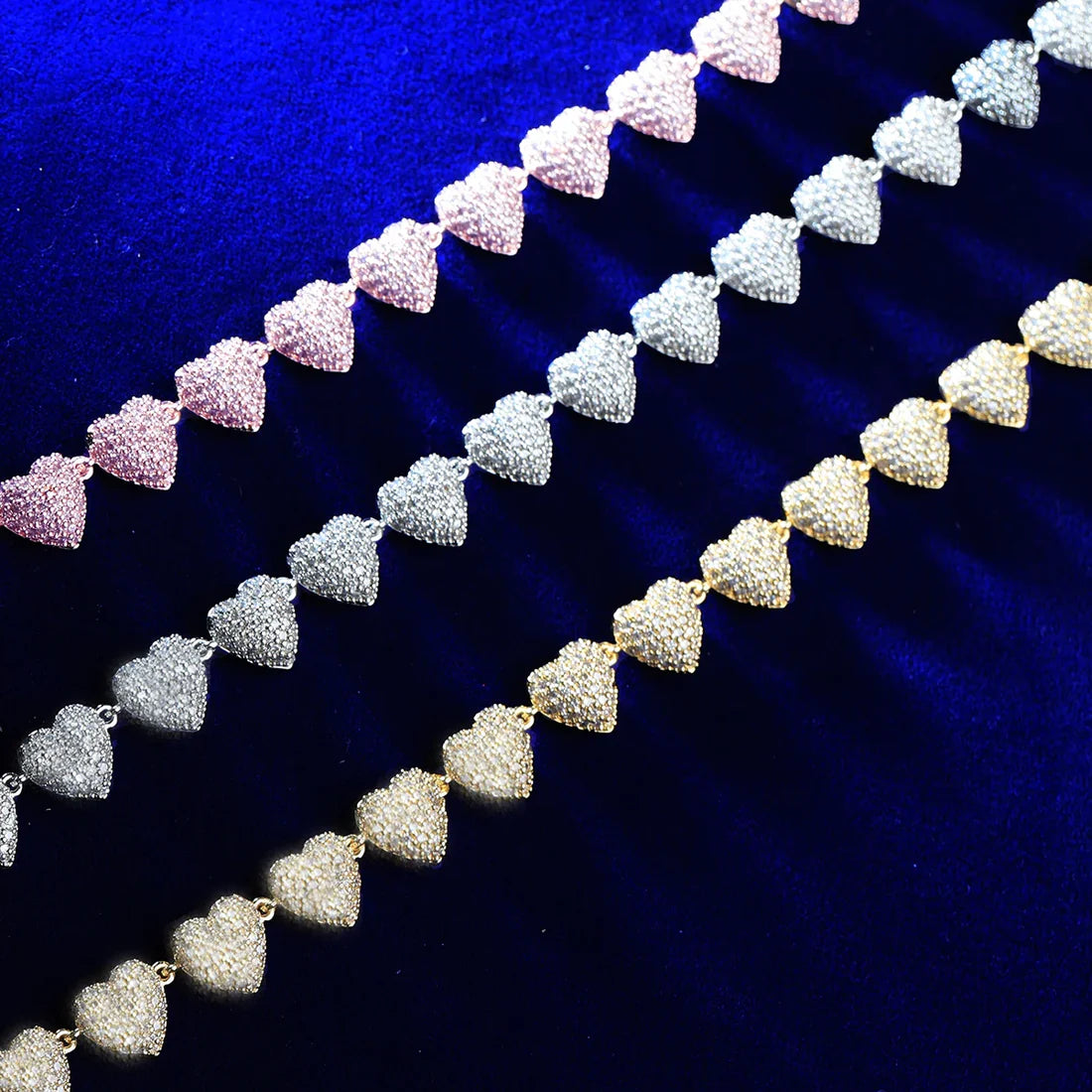 Bling "Heart" Link Chain
