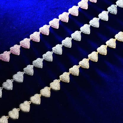 Bling "Heart" Link Chain
