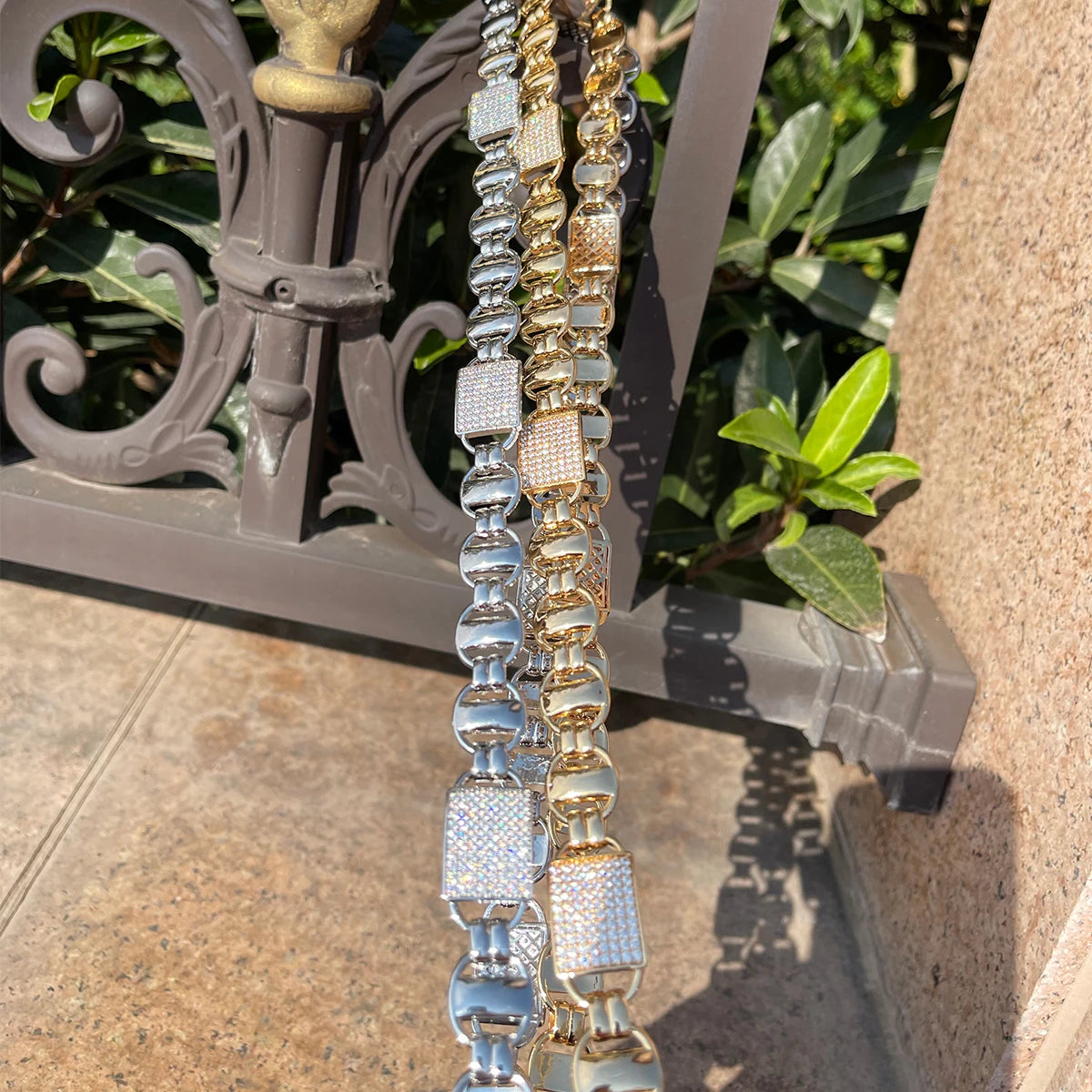 Bling "Coffee Bean" Clustered Chain