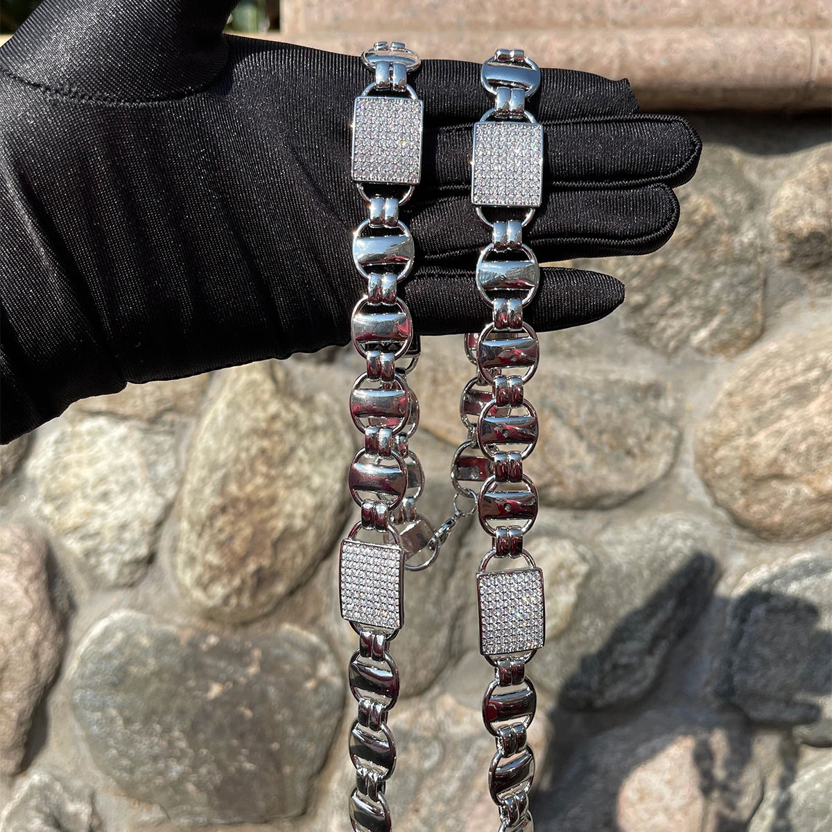 Bling "Coffee Bean" Clustered Chain