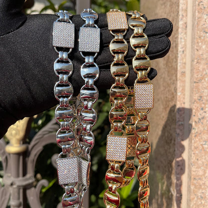 Bling "Coffee Bean" Clustered Chain