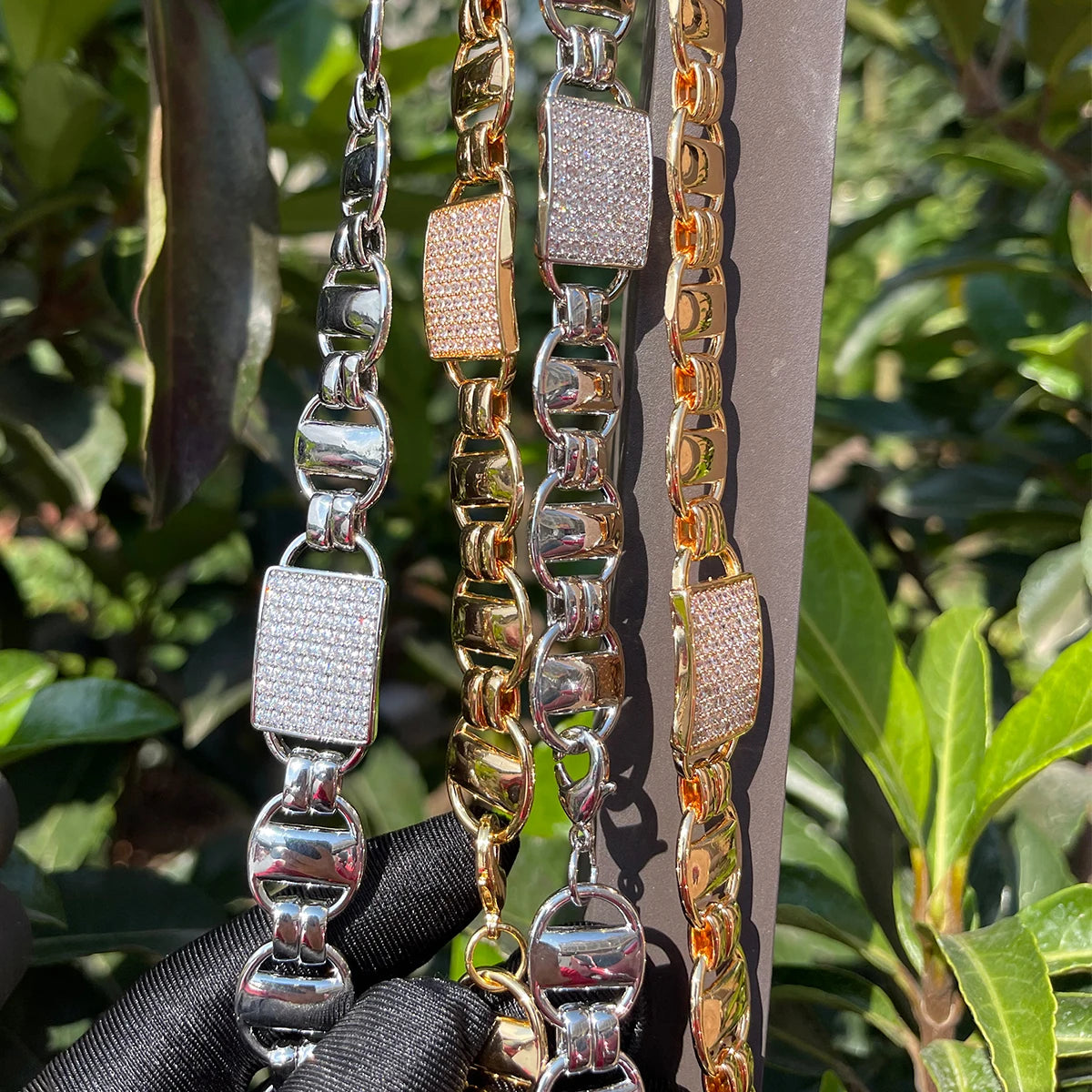 Bling "Coffee Bean" Clustered Chain