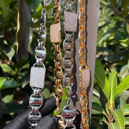 Bling "Coffee Bean" Clustered Chain