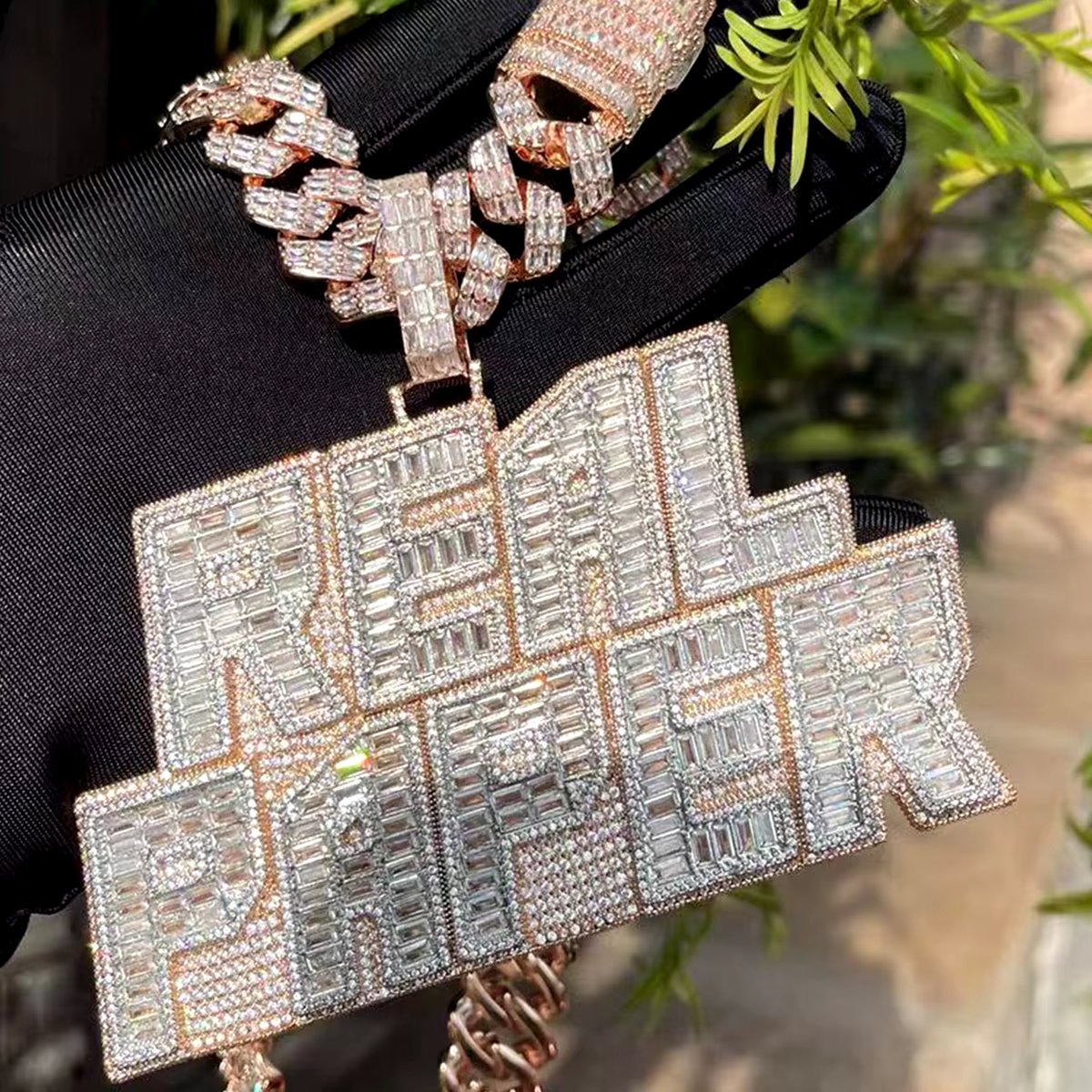 Bling "Real Paper" Custom Pendant