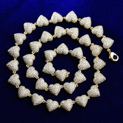 Bling "Heart" Link Chain