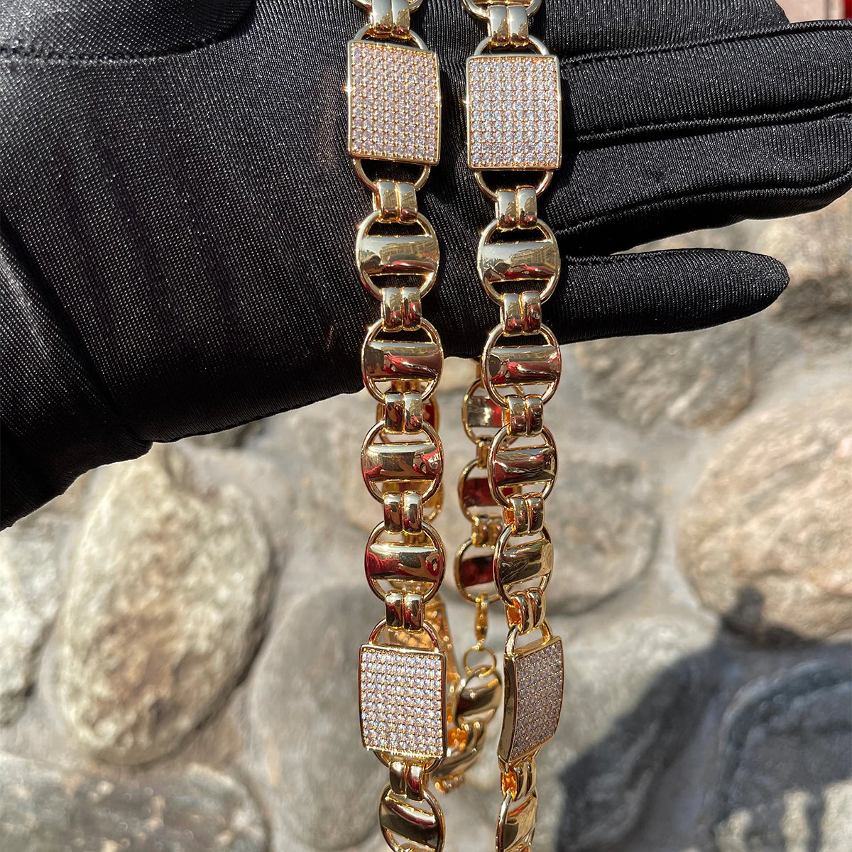 Bling "Coffee Bean" Clustered Chain