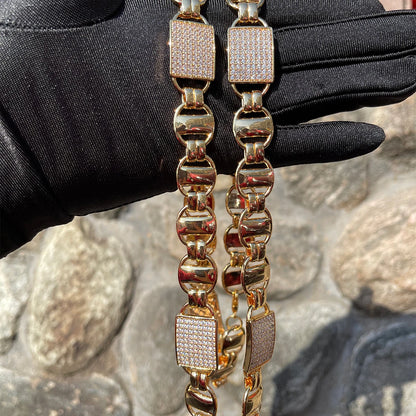 Bling "Coffee Bean" Clustered Chain