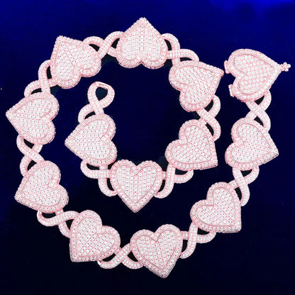 Bling "Heart Infinity" Cuban Chain