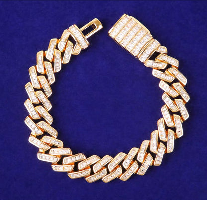 Bling "Cuban" Baguette Bracelet 11mm