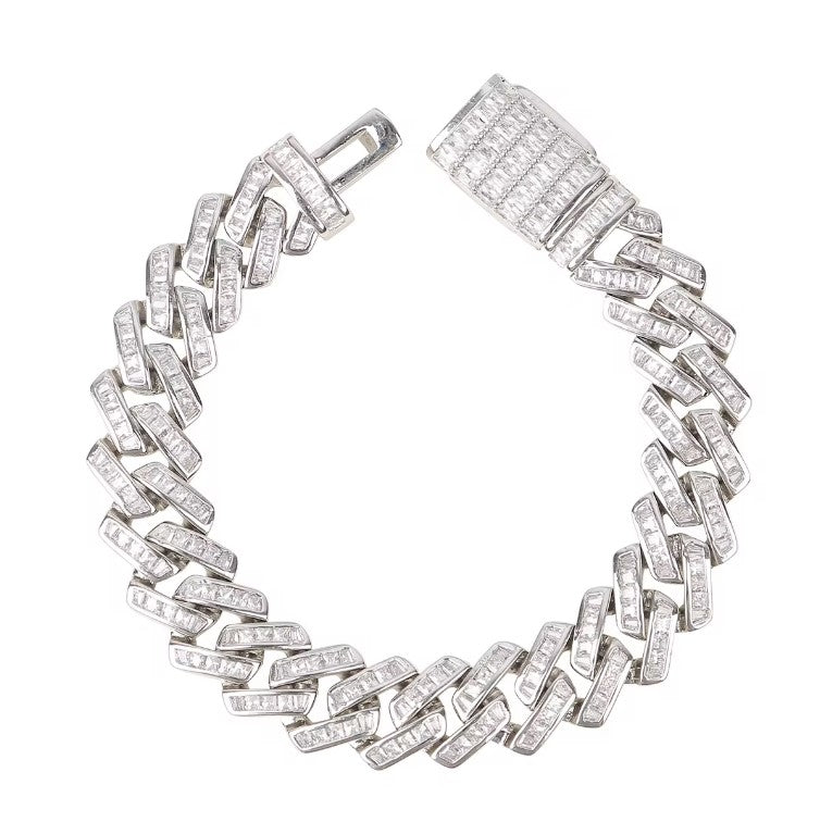 Bling "Cuban" Baguette Bracelet 11mm
