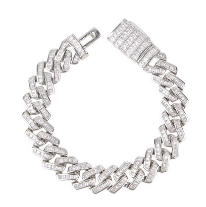 Bling "Cuban" Baguette Bracelet 11mm