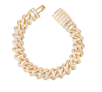 Bling "Cuban" Baguette Bracelet 11mm