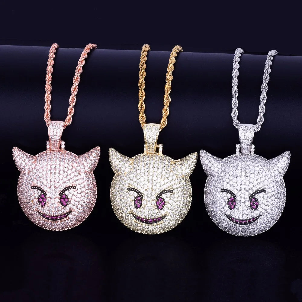 Bling "Demon Emoji" Pendant