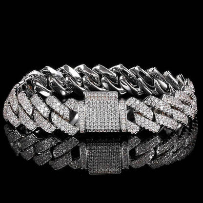 Bling "Straight Edge" Cuban Bracelet