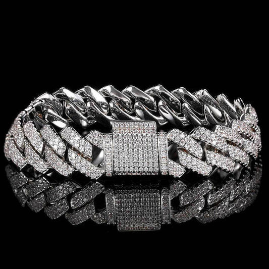 Bling "Straight Edge" Cuban Bracelet