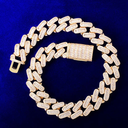 Bling "Straight Baguettes" Cuban Chain 20mm