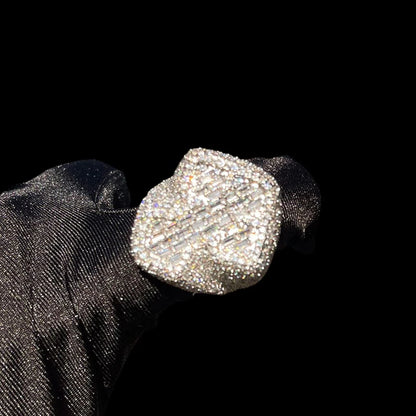 Bling "Cross" Micro Paved Ring