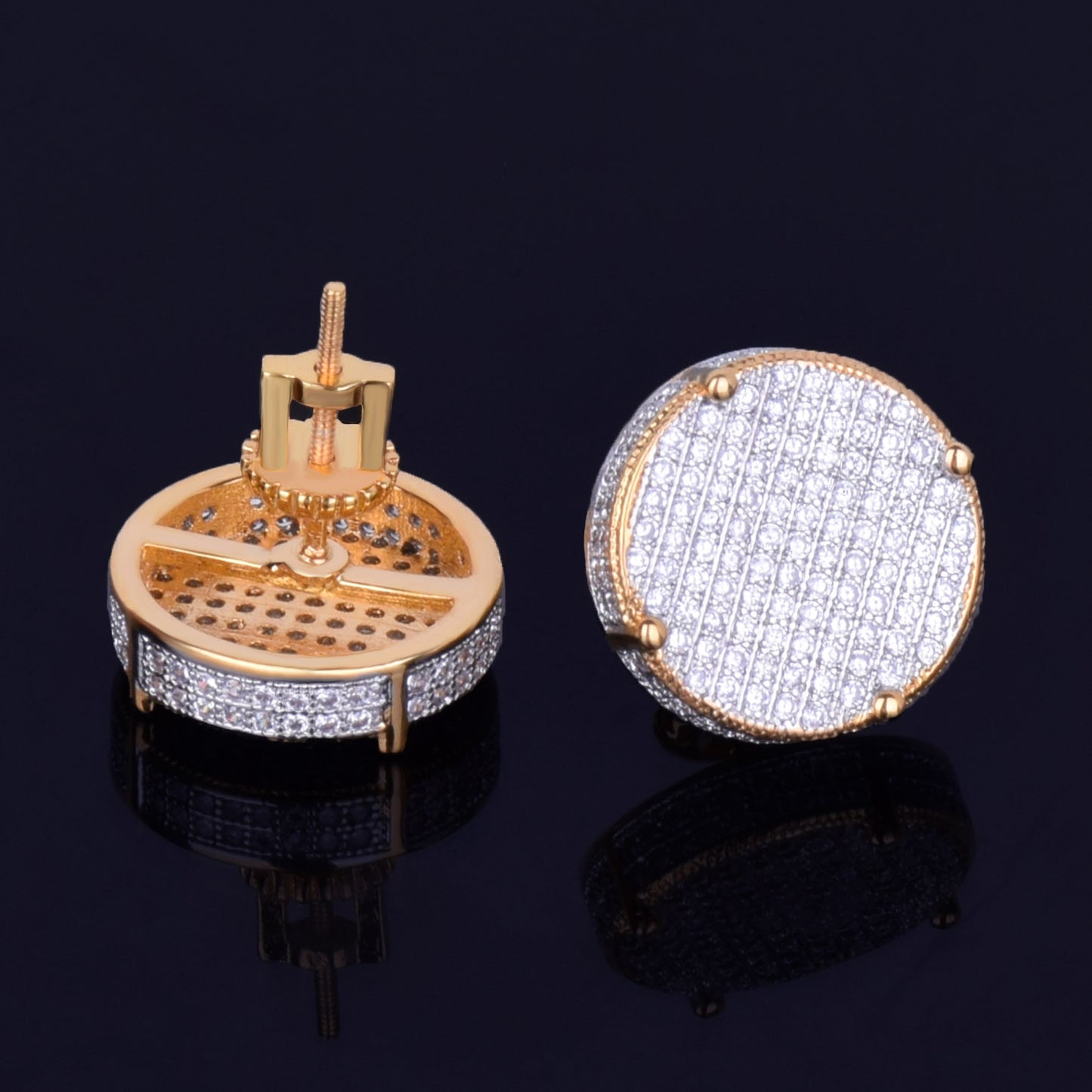 Bling "Big Round" Stud Earring 14mm