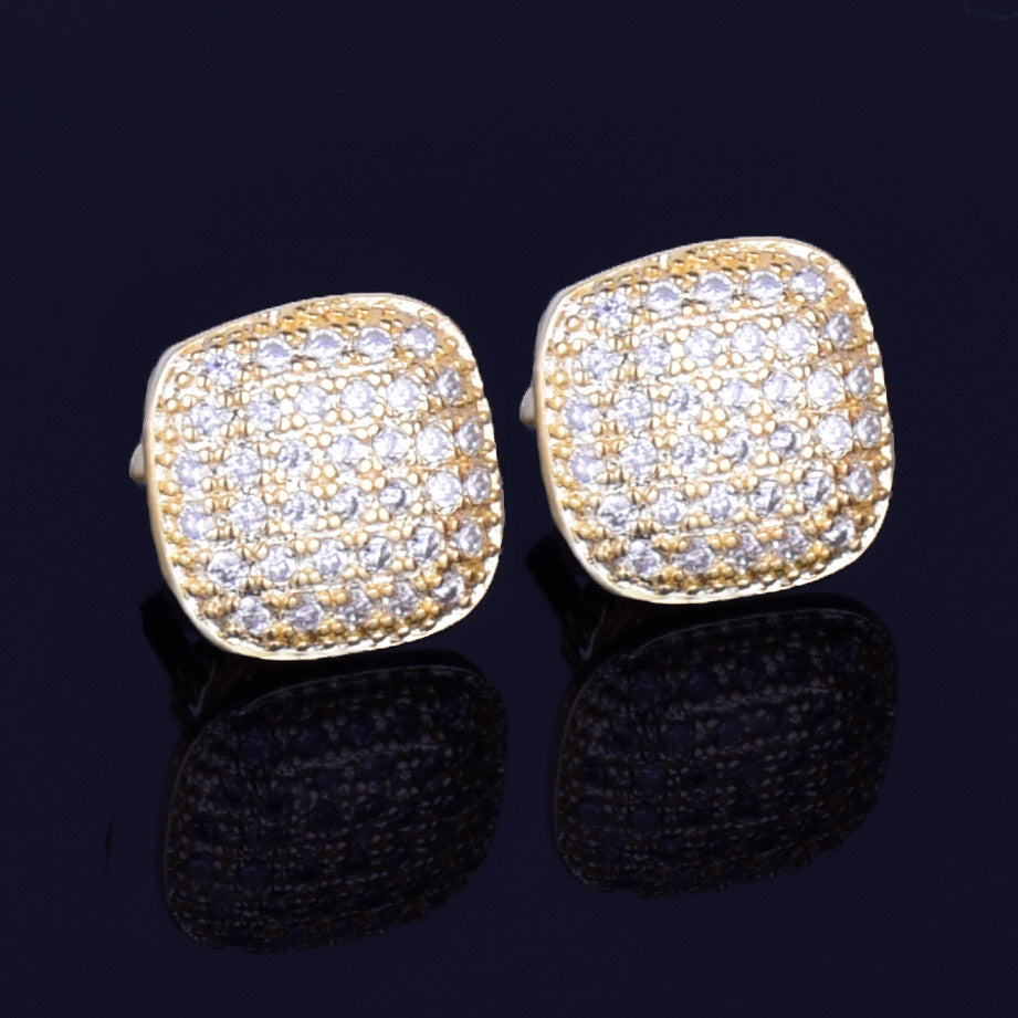 Bling  "Square" Stud Earring III 10mm