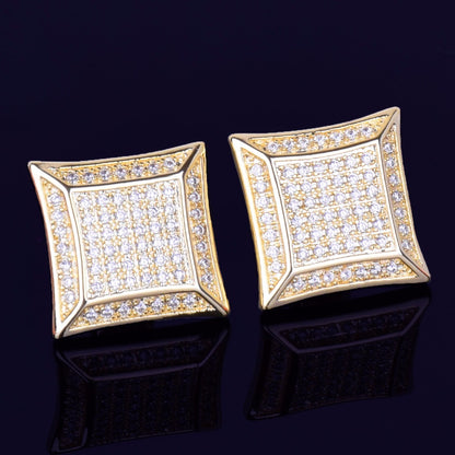 Bling "Big Cubic" Stud Earring 15mm