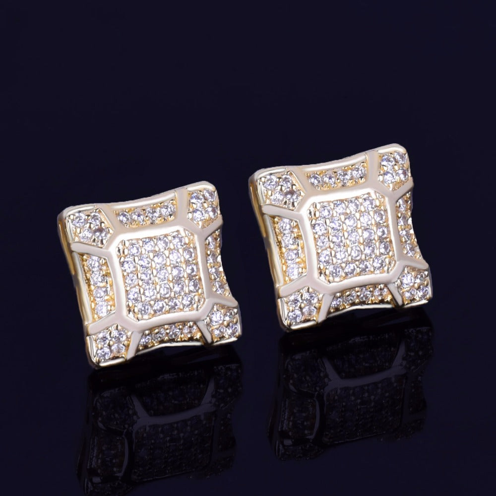 Bling "Turtle" Stud Earring 11mm